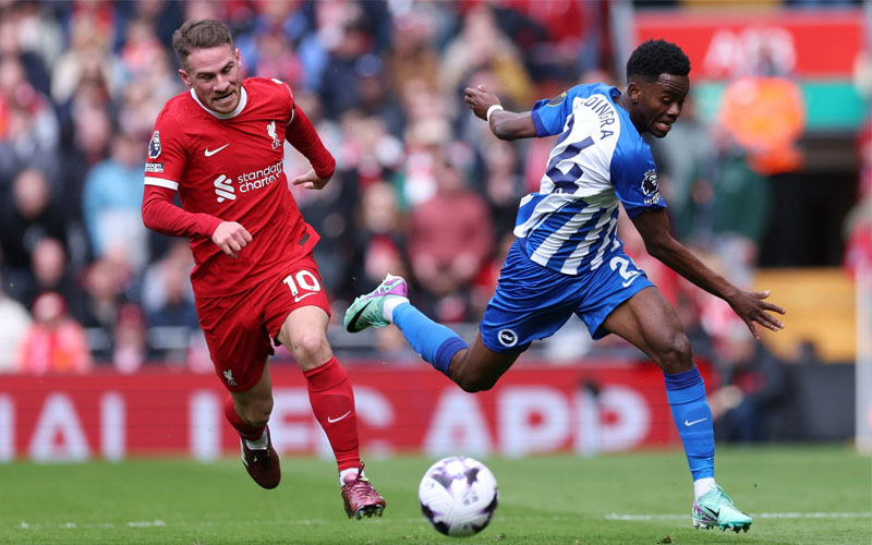 Sức mạnh và phong độ Liverpool vs Brighton